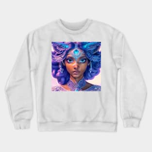 Portrait of Owl Goddess Crewneck Sweatshirt